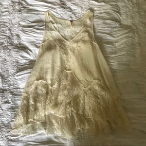 Free People Lace Detail Tank Top